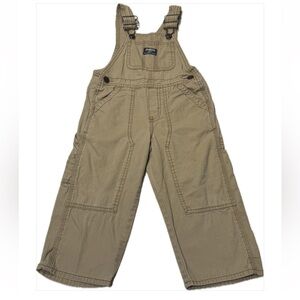 OshKosh B'gosh Boys' Khaki Cargo Overalls | Size 2T